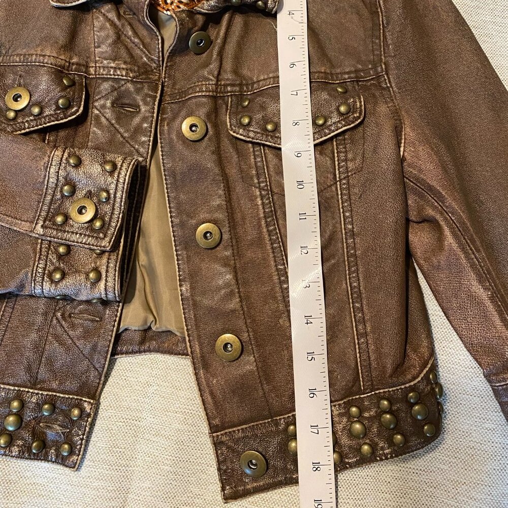 Wilsons Leather Crop Studded Leather Jacket - Picture 6 of 15